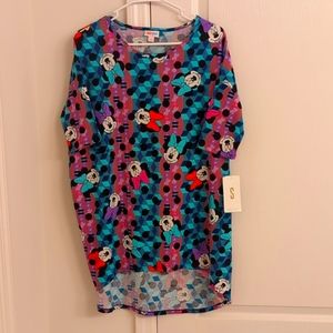 Lularoe Disney Irma Minnie mouse geometric tunic shirt small